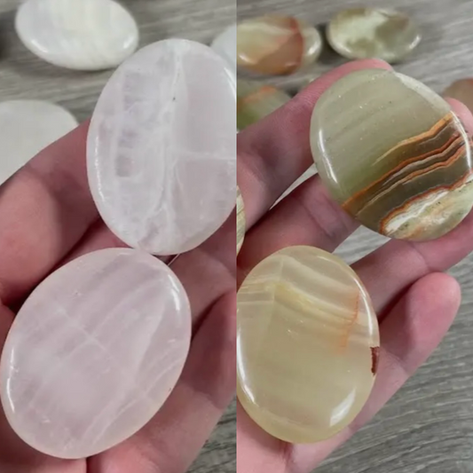 Pink Mangano Calcite and Green Onyx Duo Pack