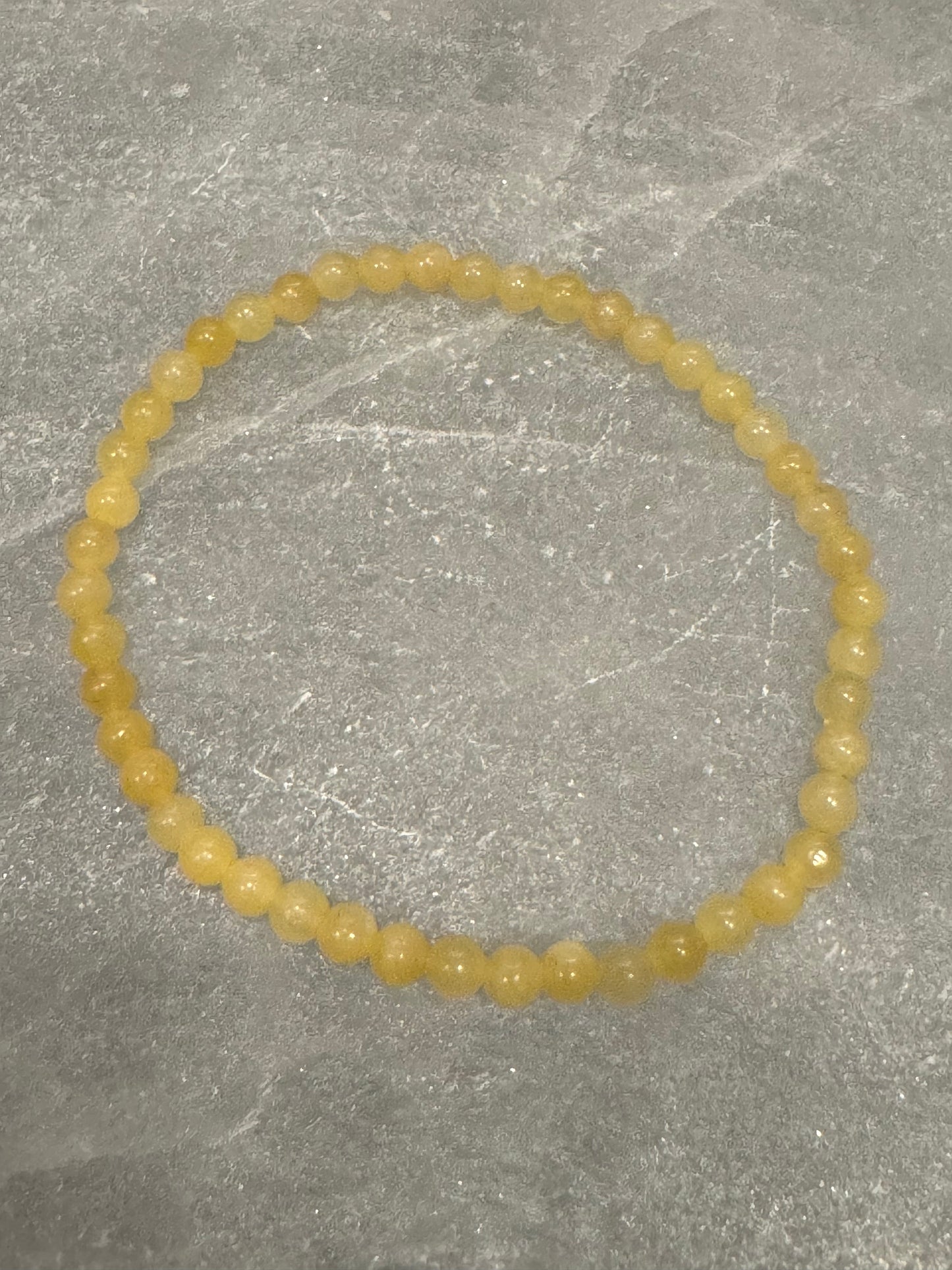 Yellow Jade 4mm Bracelet