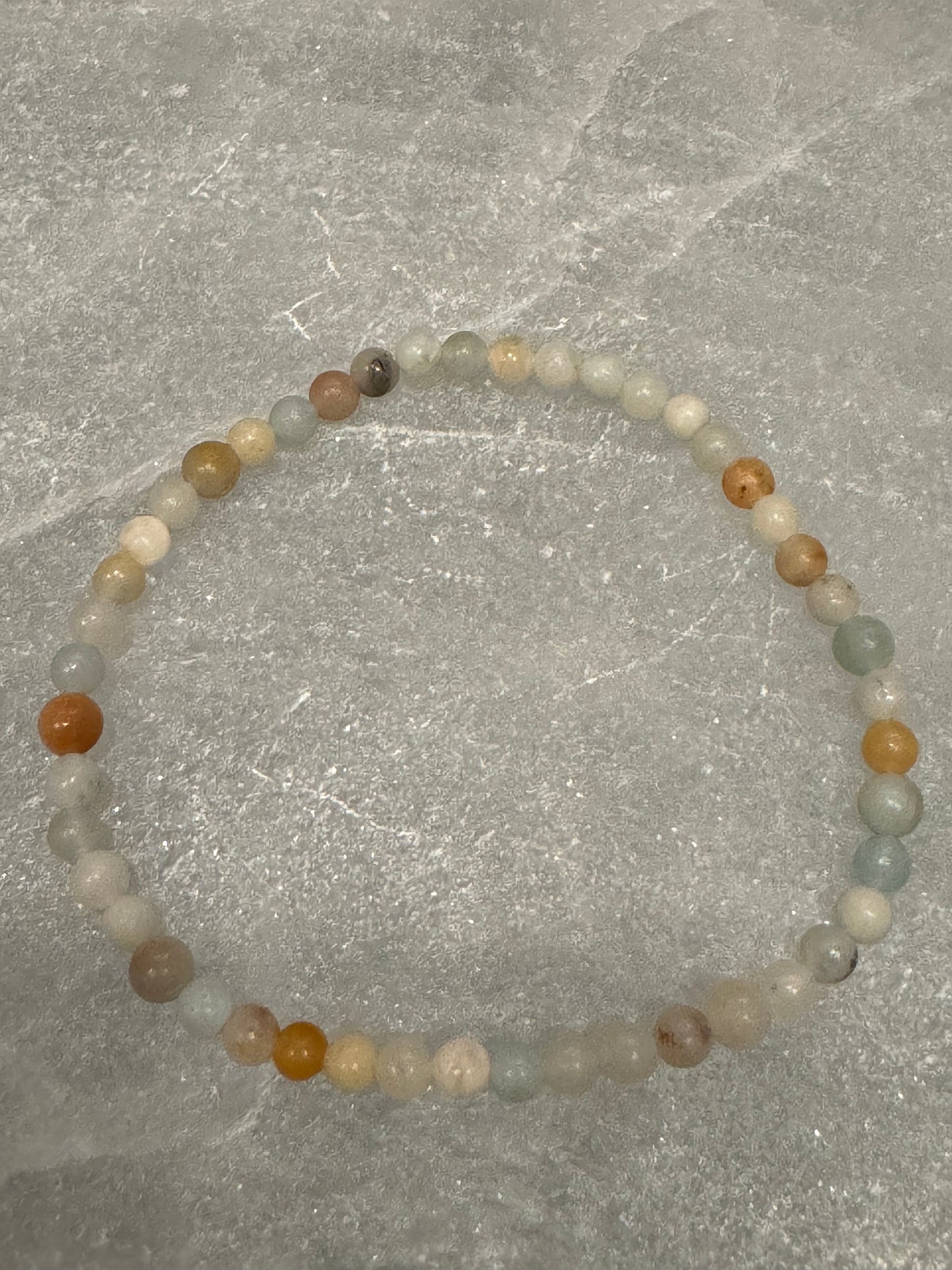 Morganite 4mm Bead Bracelet