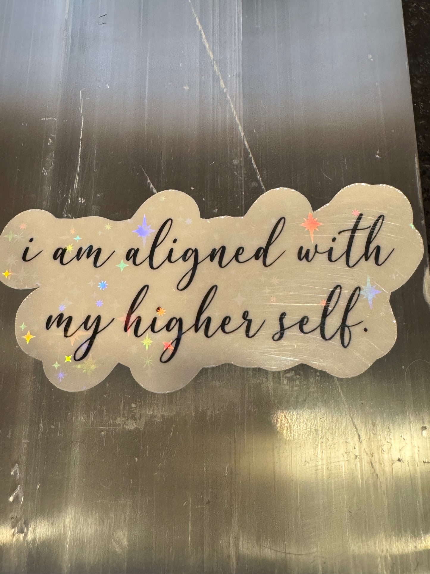 Affirmation Sticker - I am aligned with my higher self sticker