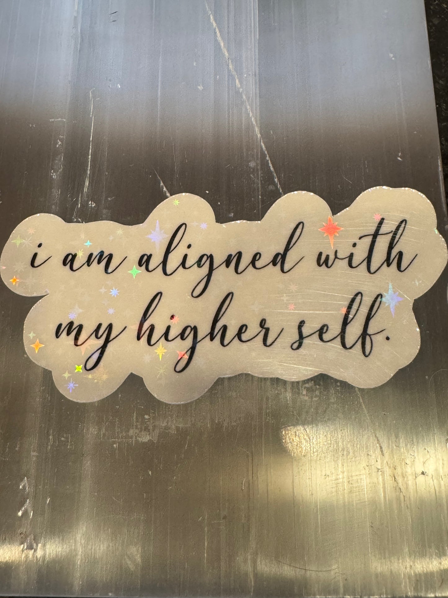 Affirmation Sticker - I am aligned with my higher self sticker