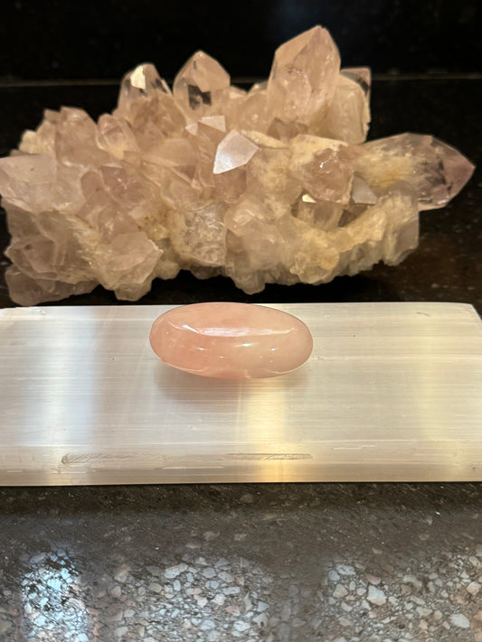 Rose Quartz Palm Stone