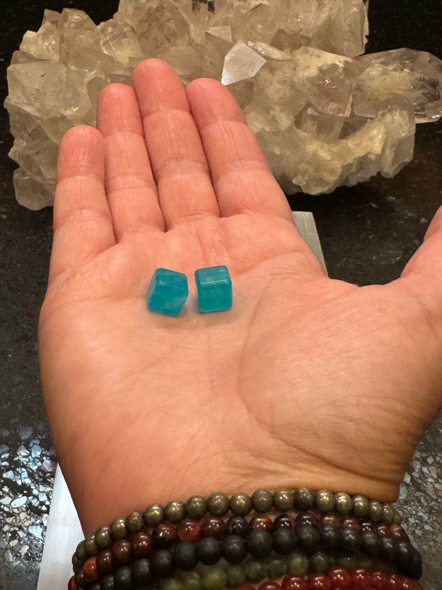 2 Amazonite Pocket Cubes