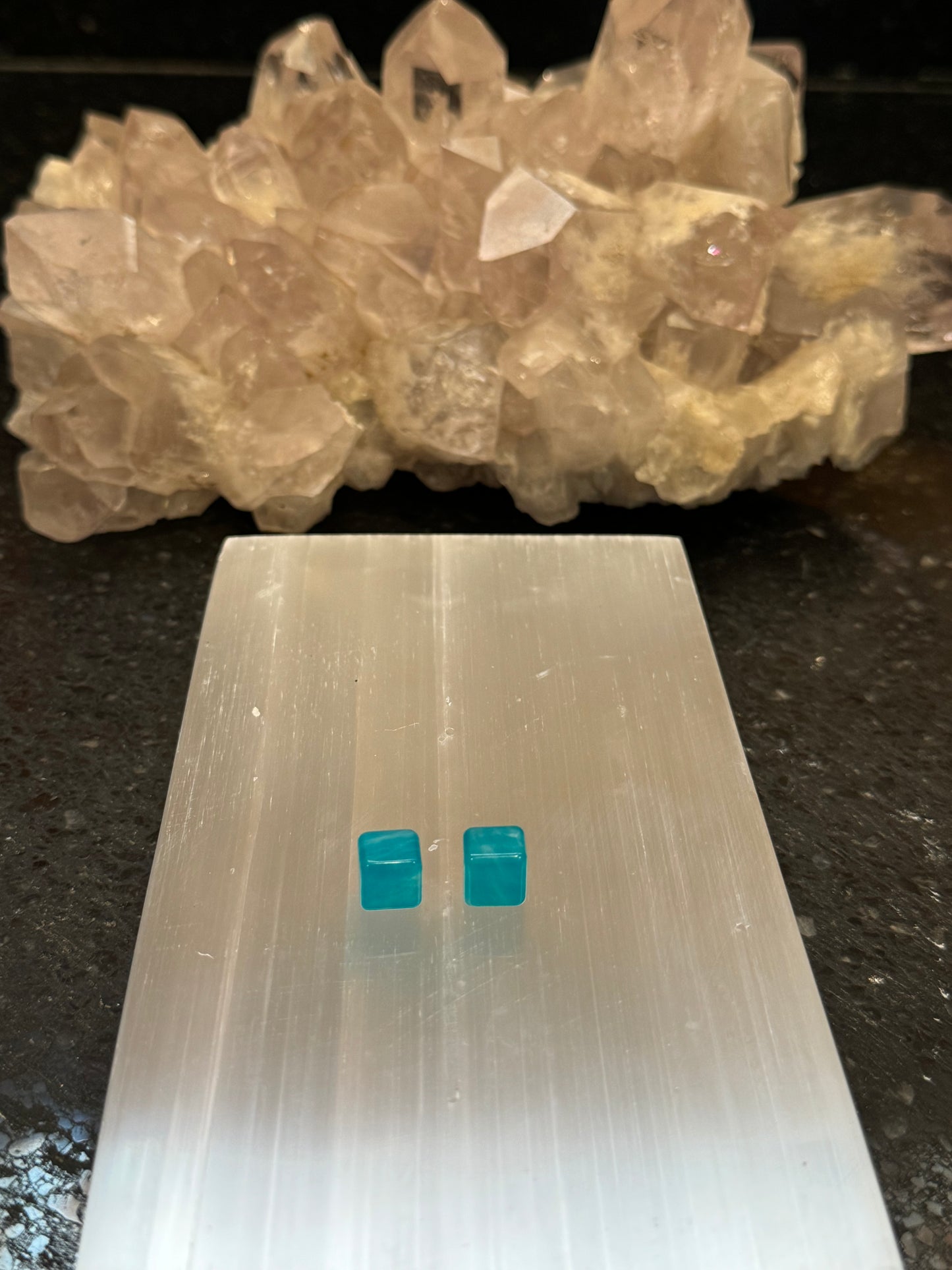 2 Amazonite Pocket Cubes