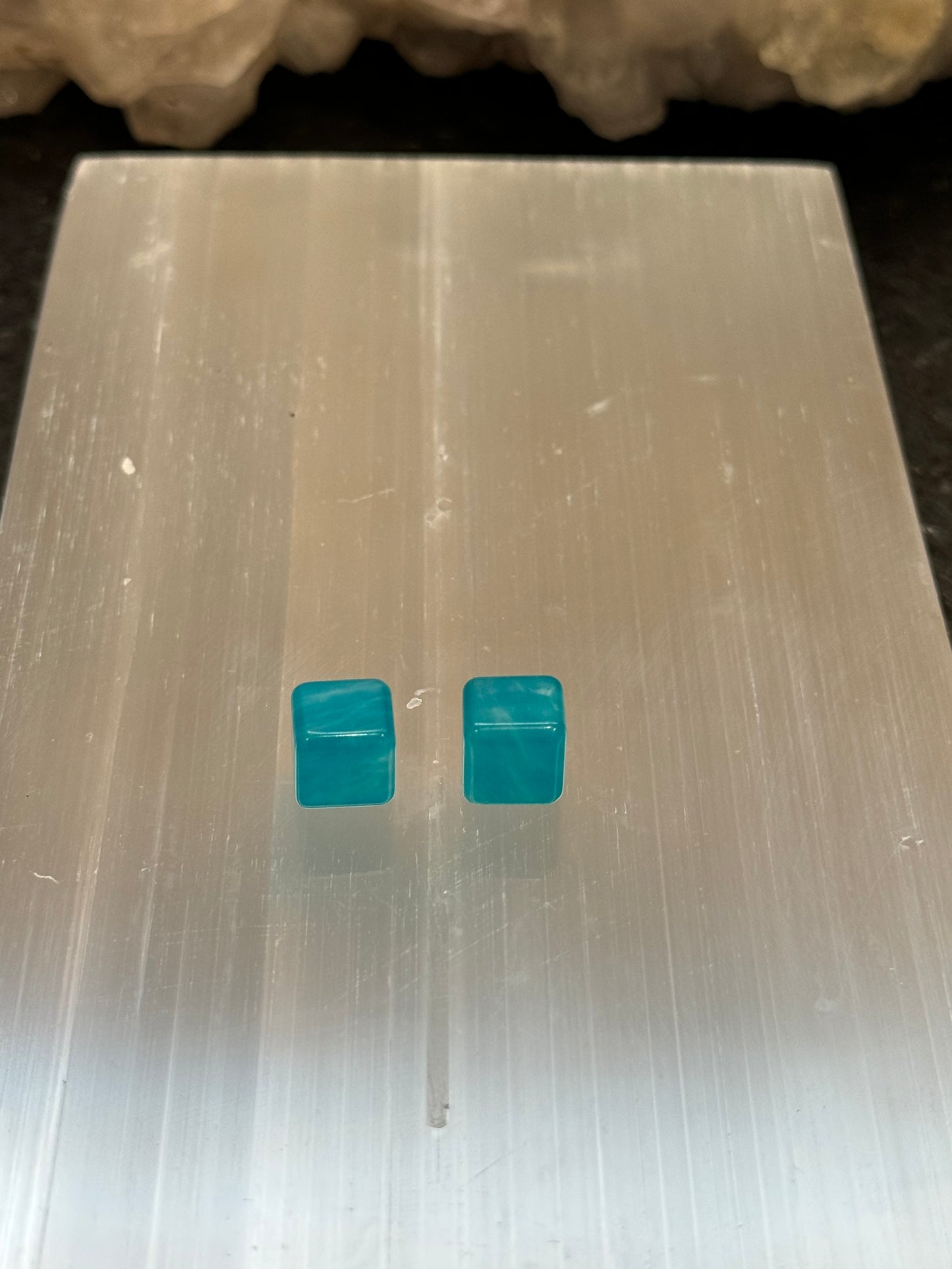 2 Amazonite Pocket Cubes