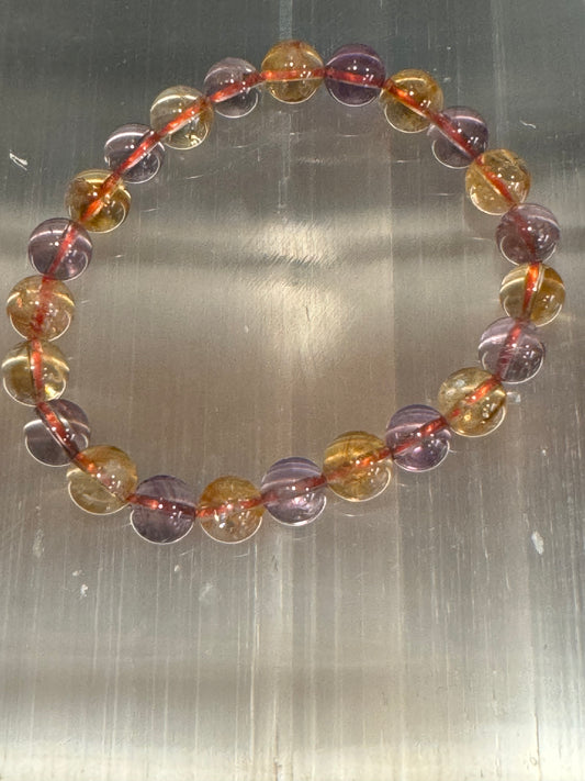 Amethyst and Citrine Bracelet High Quality 8mm