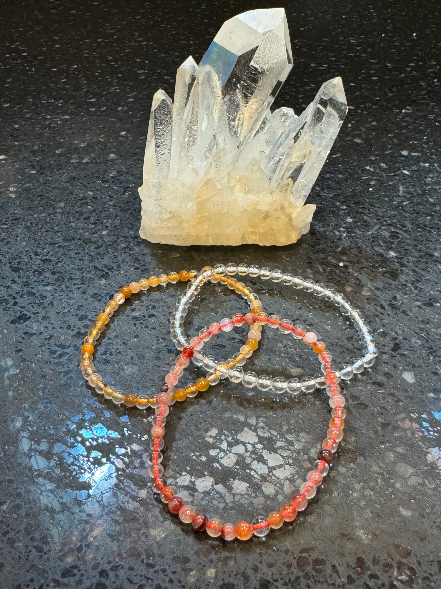 Overall Manifesting Crystal Bracelet Trio Set