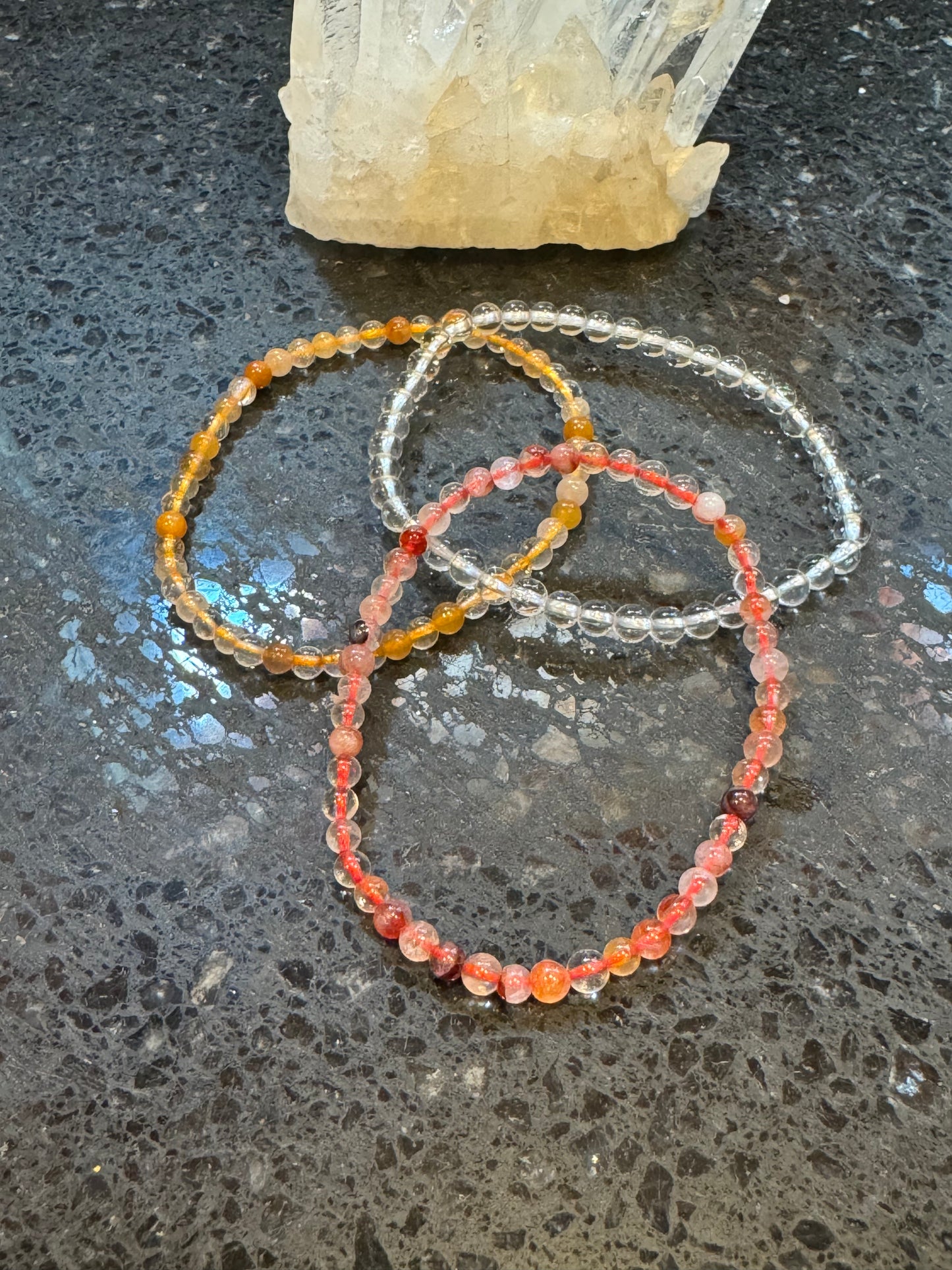 Overall Manifesting Crystal Bracelet Trio Set