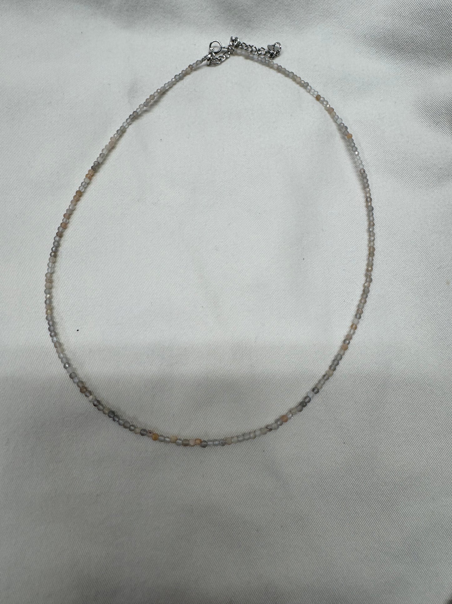 Dainty 2mm Faced Crystal Calm Mix Necklace Trio