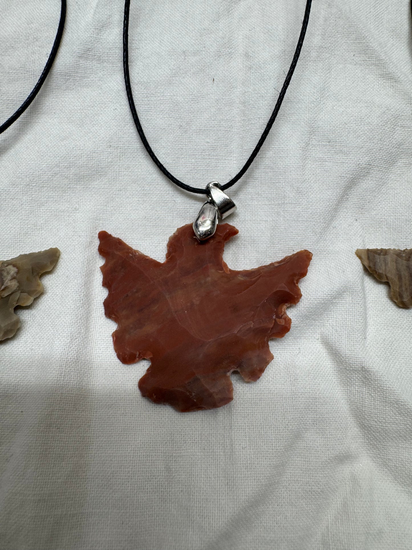 Indian Agate Crystal CUSTOM Carved Thunderbird Eagle Necklace