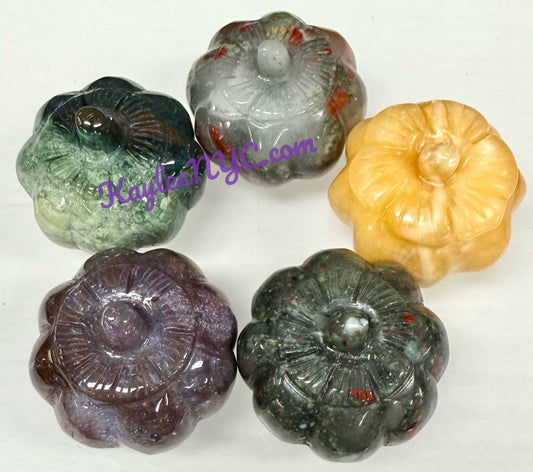 2” Natural Crystal Pumpkin Healing Energy 