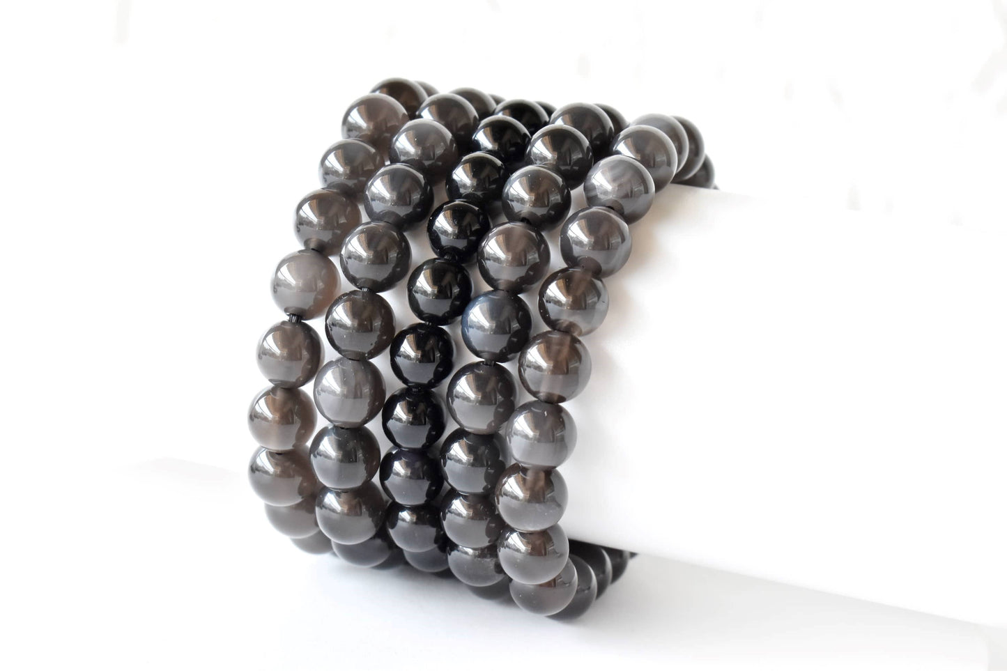 Black Obsidian Crystal Bracelet 6mm and 8mm