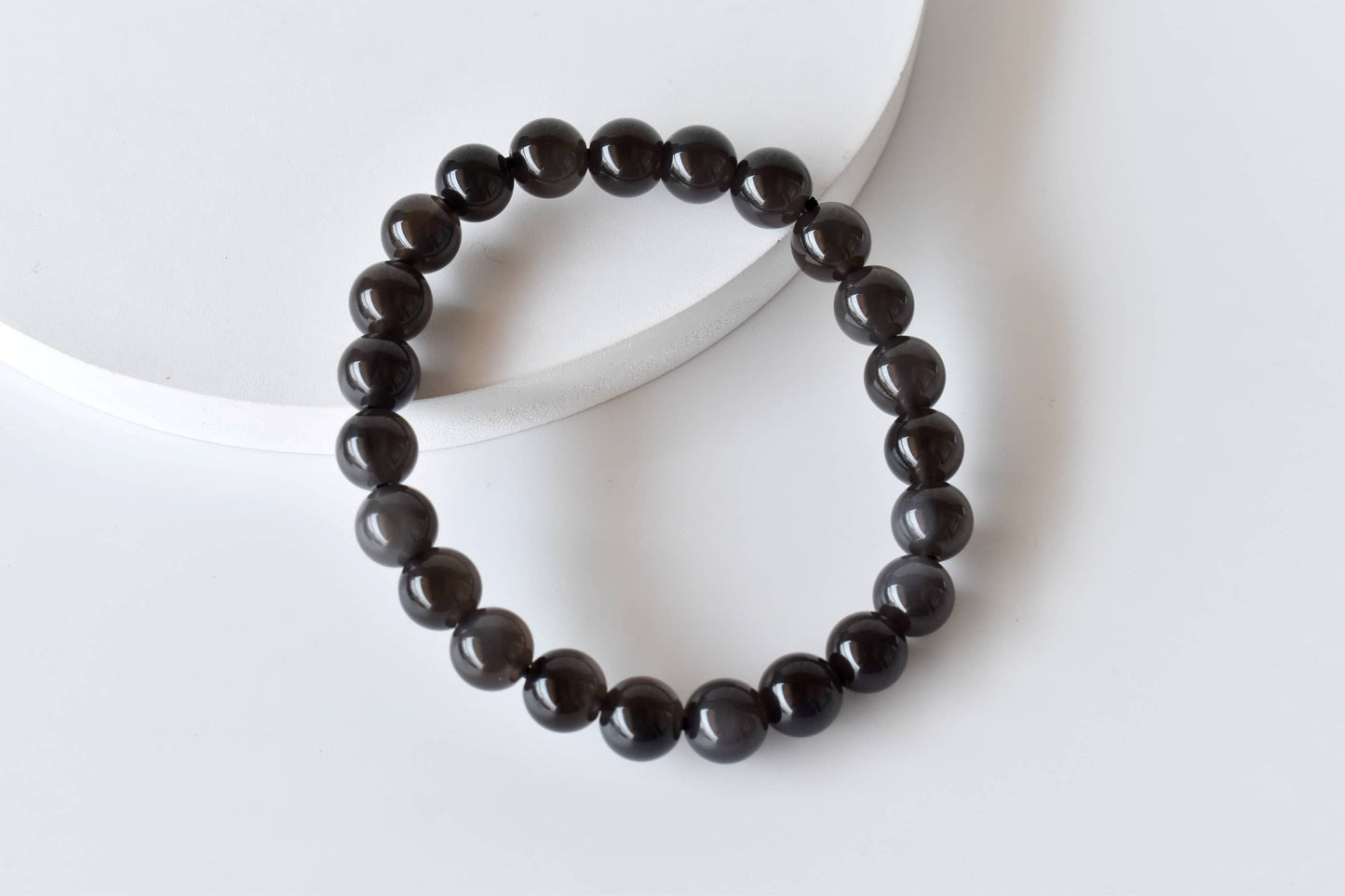 Black Obsidian Crystal Bracelet 6mm and 8mm