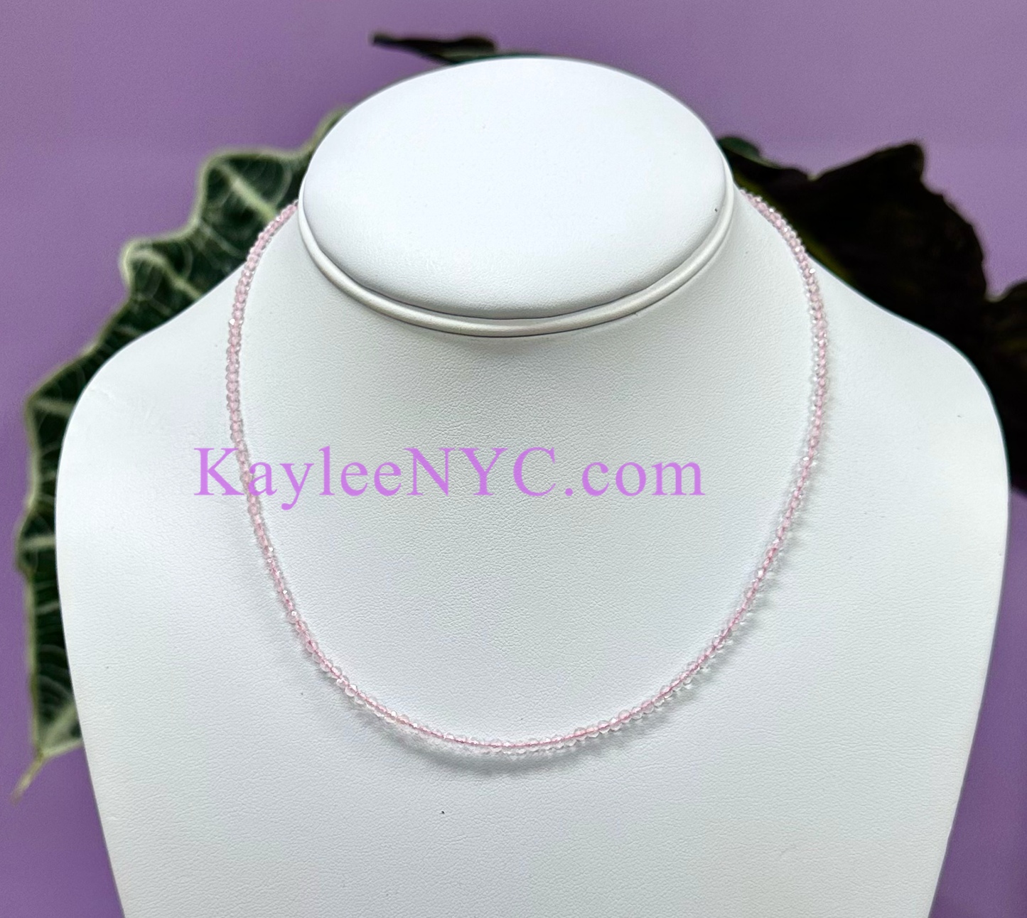 2mm Natural Rose Quartz Necklaces Crystals Healing Energy