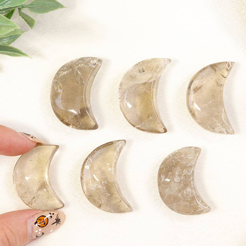 Smoky Quartz Mini Half Moon  | Smoky Quartz Crystal