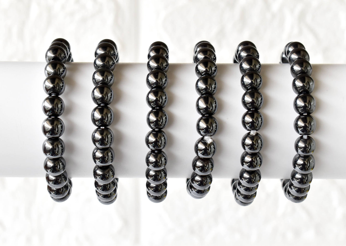 Hematite Crystal Healing Gemstone Bracelet 6mm and 8mm