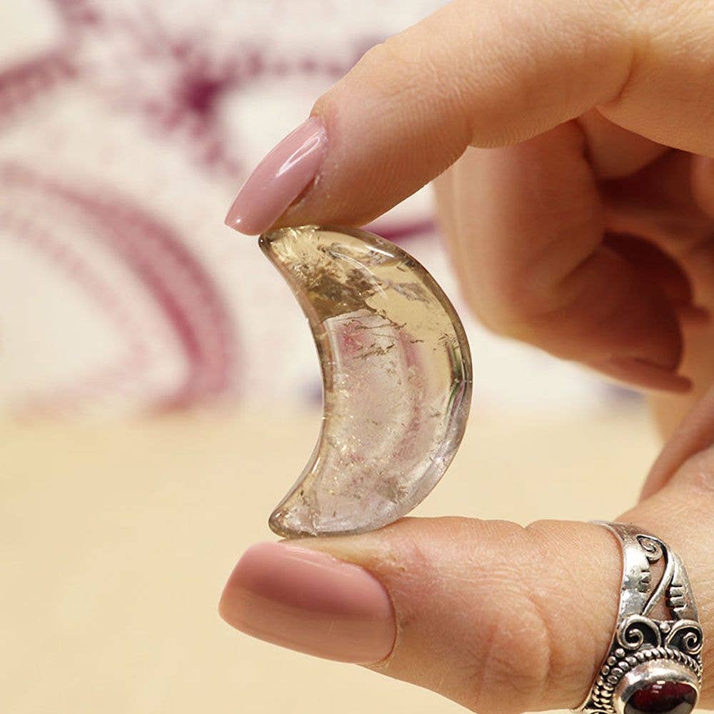 Smoky Quartz Mini Half Moon  | Smoky Quartz Crystal