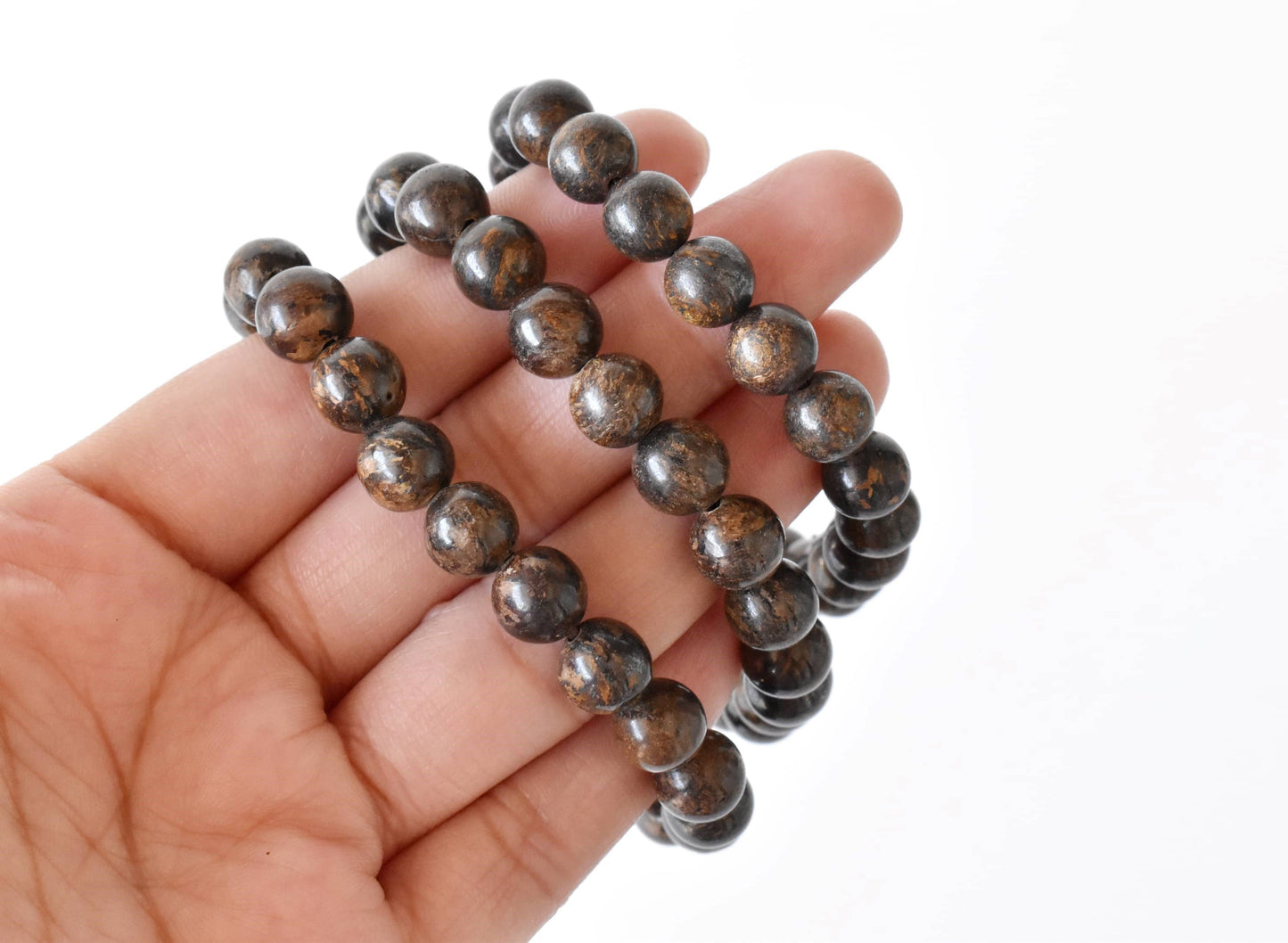Bronzite Crystal Gemstone Bracelet 8mm