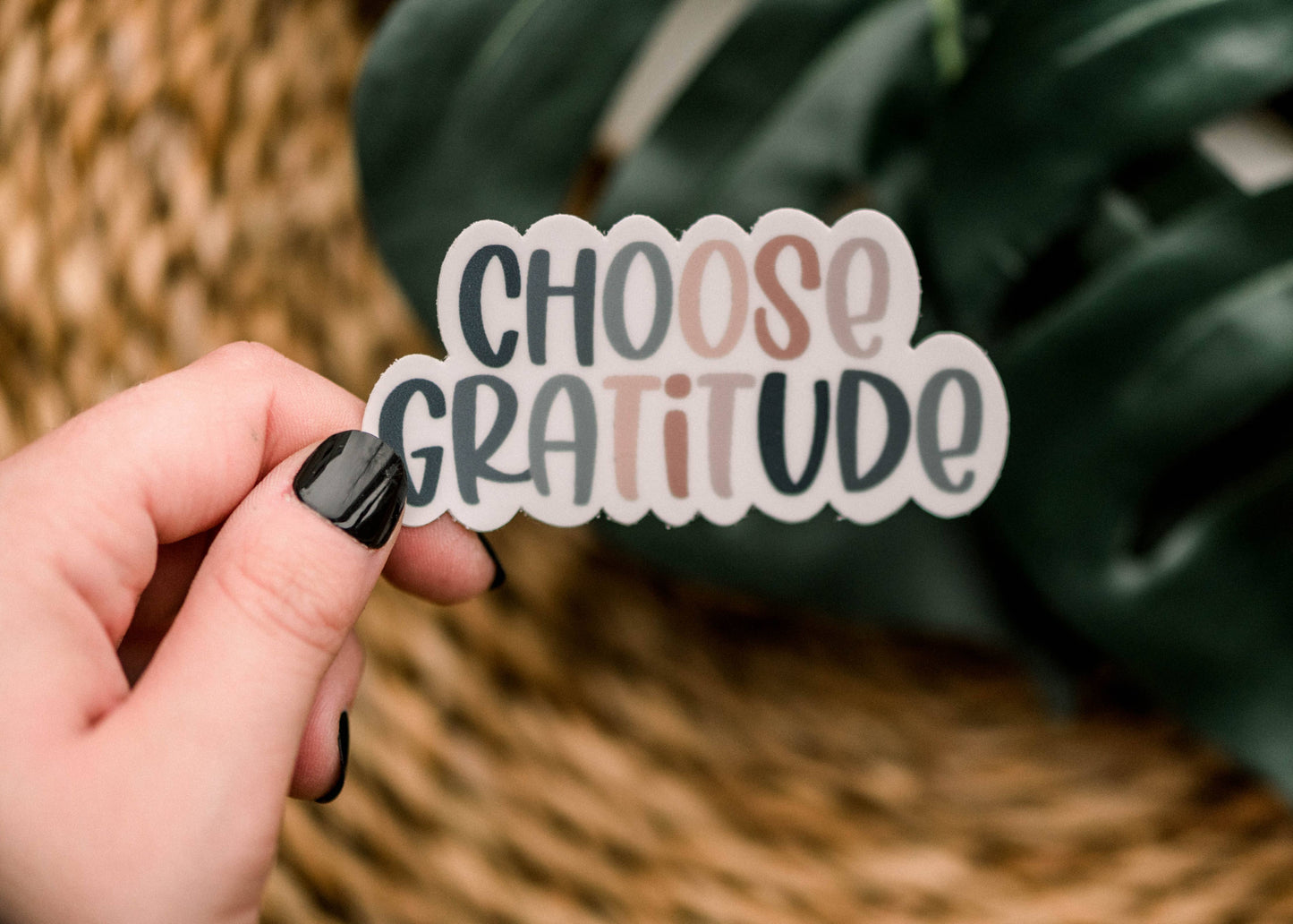 Choose Gratitude Pastel Vinyl Sticker, 3x3 in