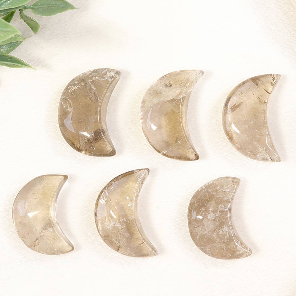 Smoky Quartz Mini Half Moon  | Smoky Quartz Crystal