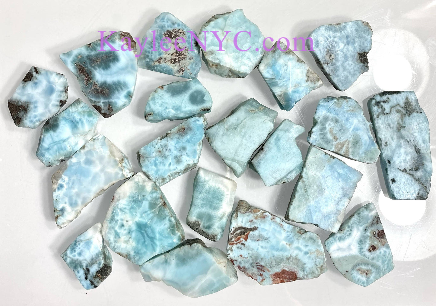 Wholesale Lot 1 lb Natural Larimar Slabs Crystal Healing Ene